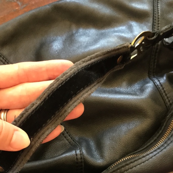 Lucky Brand Leather Large Vintage Boho Y2K Shoulder Bag Purse - Picture 6 of 12